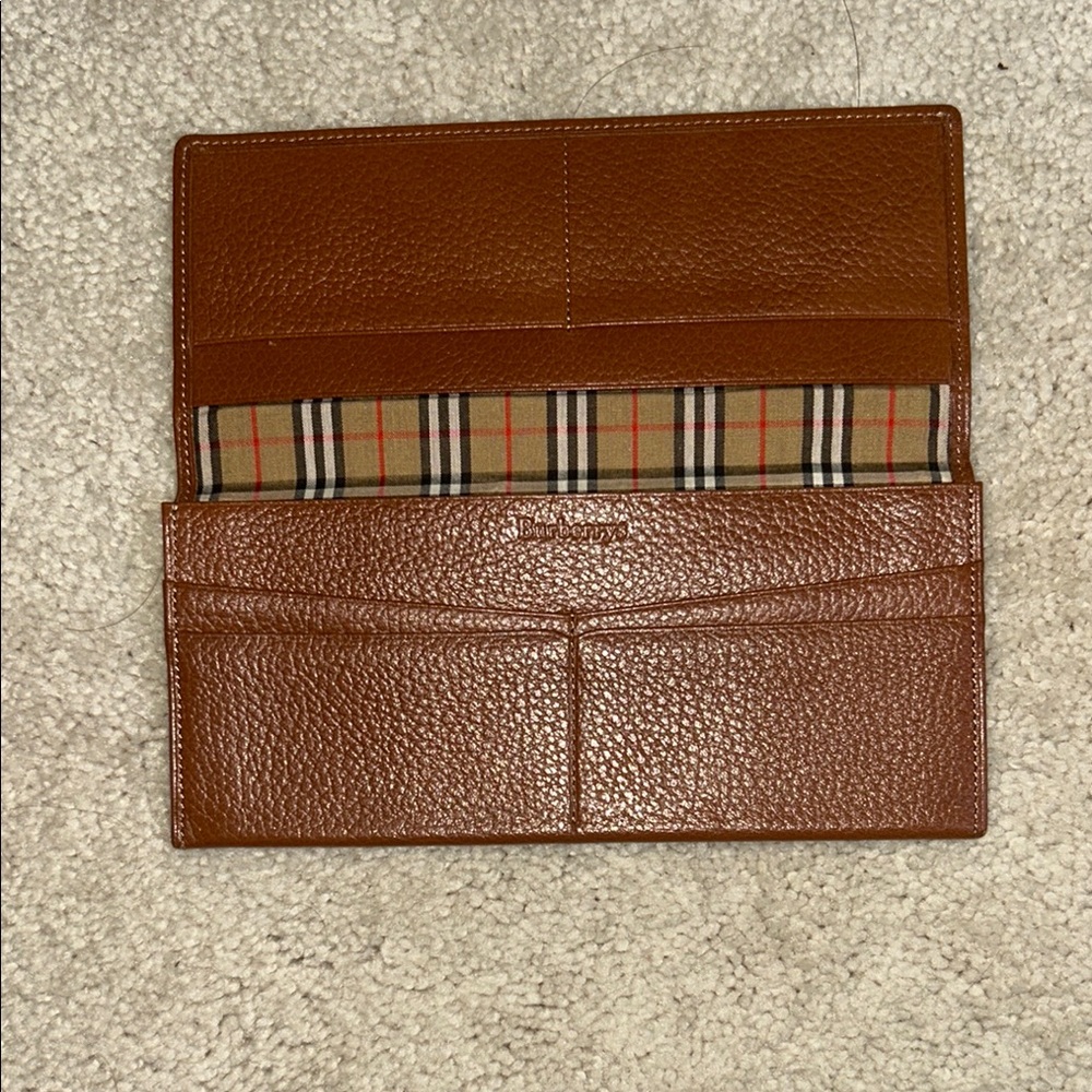 Burberry Brown Leather Long Wallet - Picture 2 of 5